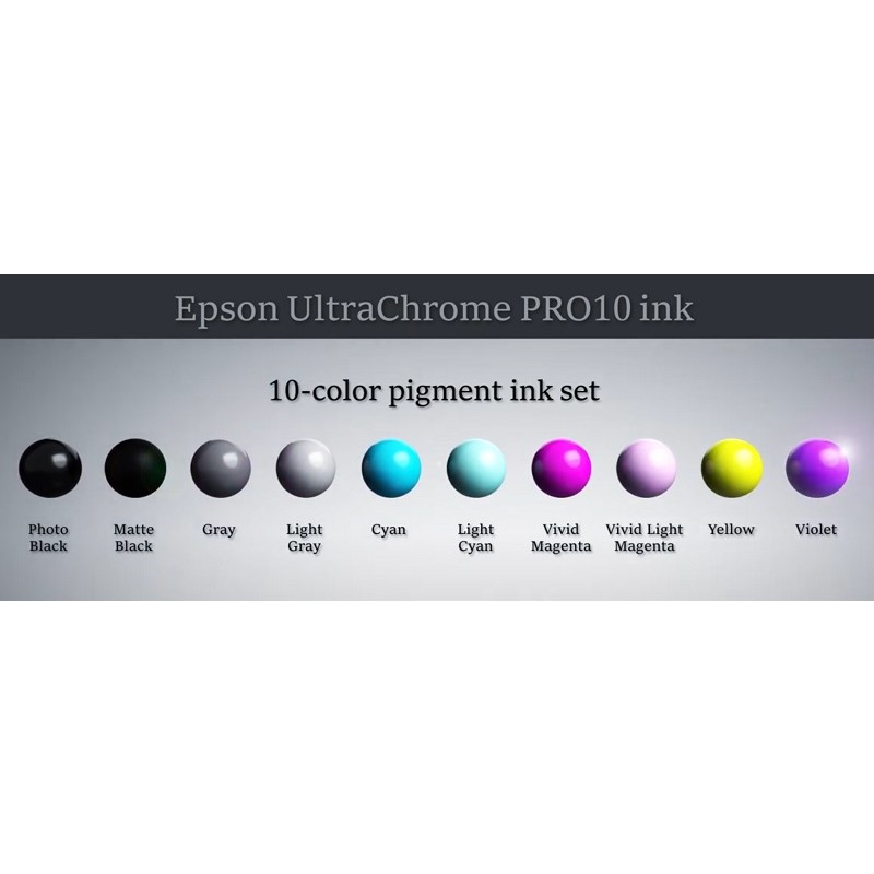 Epson SureColor SC-P7300 ima 10 pigmentnih črnil.